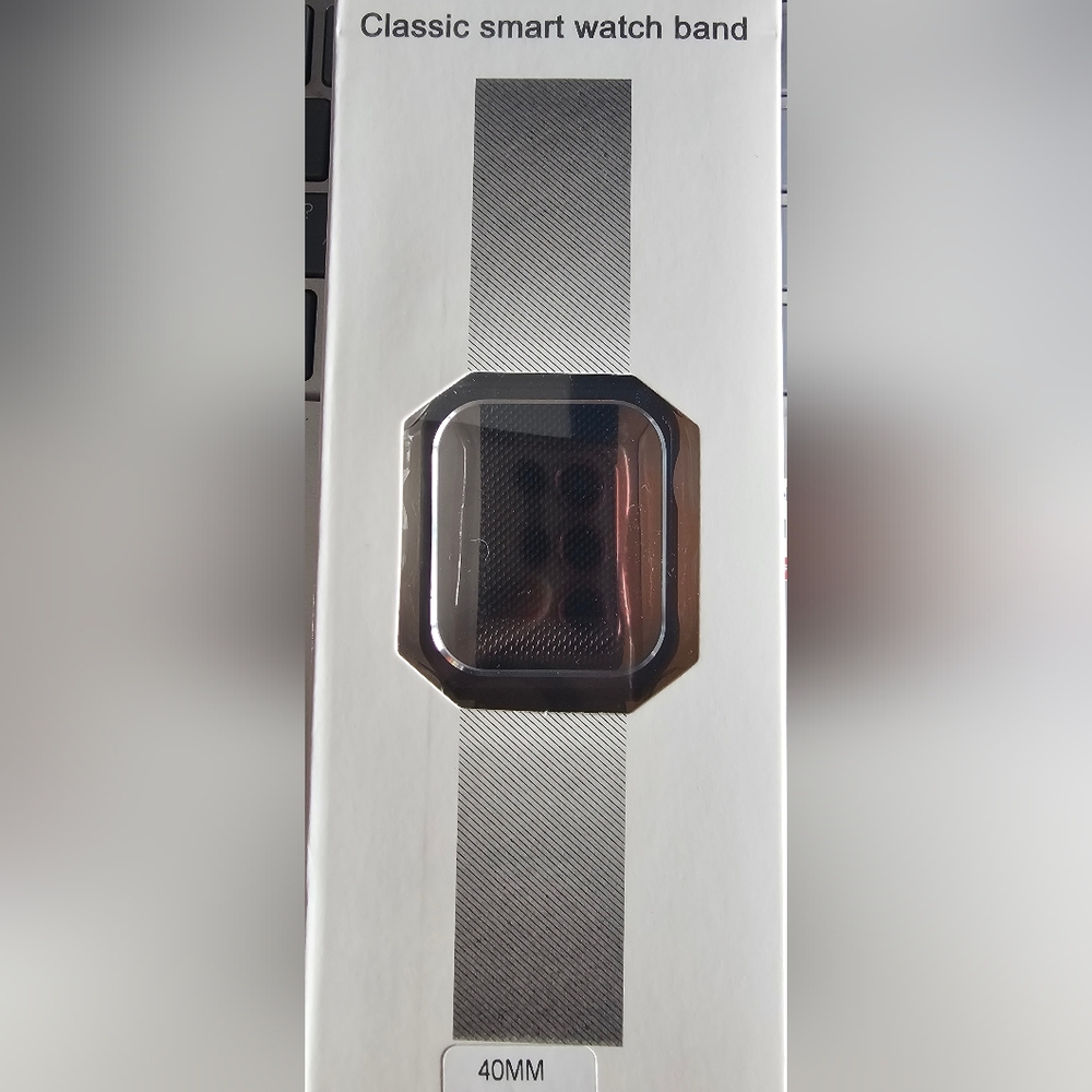 Silver Classic Smart Watchband with Faceplate -38mm NIB